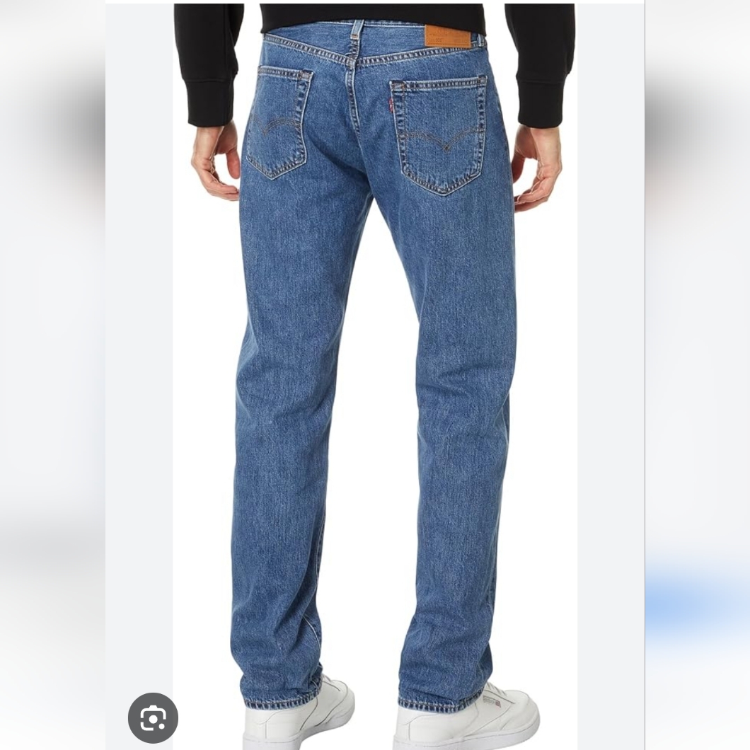 Levis 505 Medium Wash Men's Blue Jeans 42x34 42 34 Euc Strauss Classic Straight